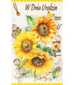 Kartka na Urodziny z życzeniami, bukiet słoneczników A6575B