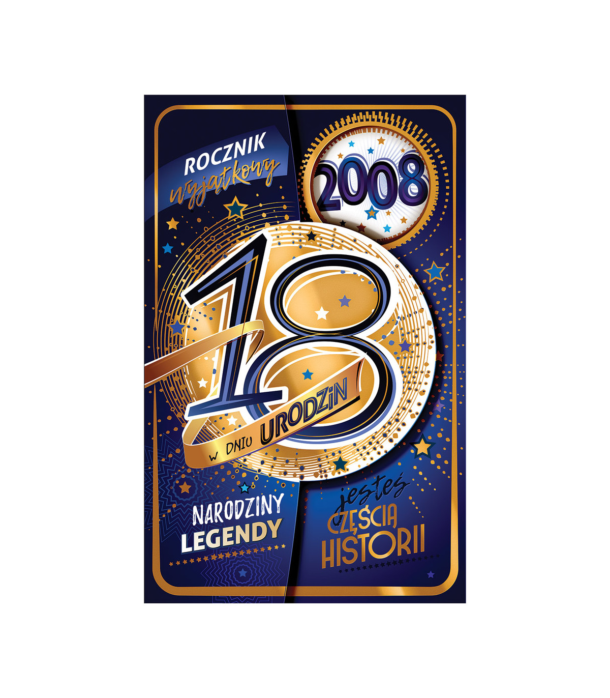 Kartka na 18 urodziny dla Chłopaka urodzonego w 2008 r ABCR26