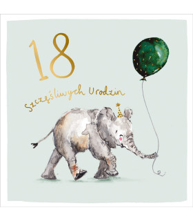 Kartka osiemnastkę zabawna, artystyczna KWL37