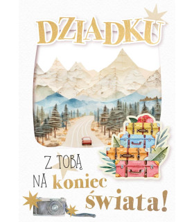 Kartka dla Super Dziadka z życzeniami DK1404