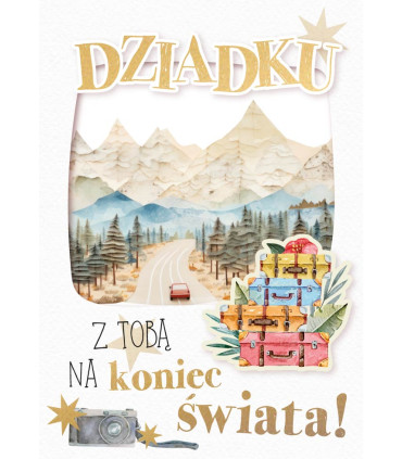 Kartka dla Super Dziadka z życzeniami DK1404