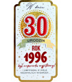 Na 30 urodziny kartka dla urodzonych w 1996 roku PM448