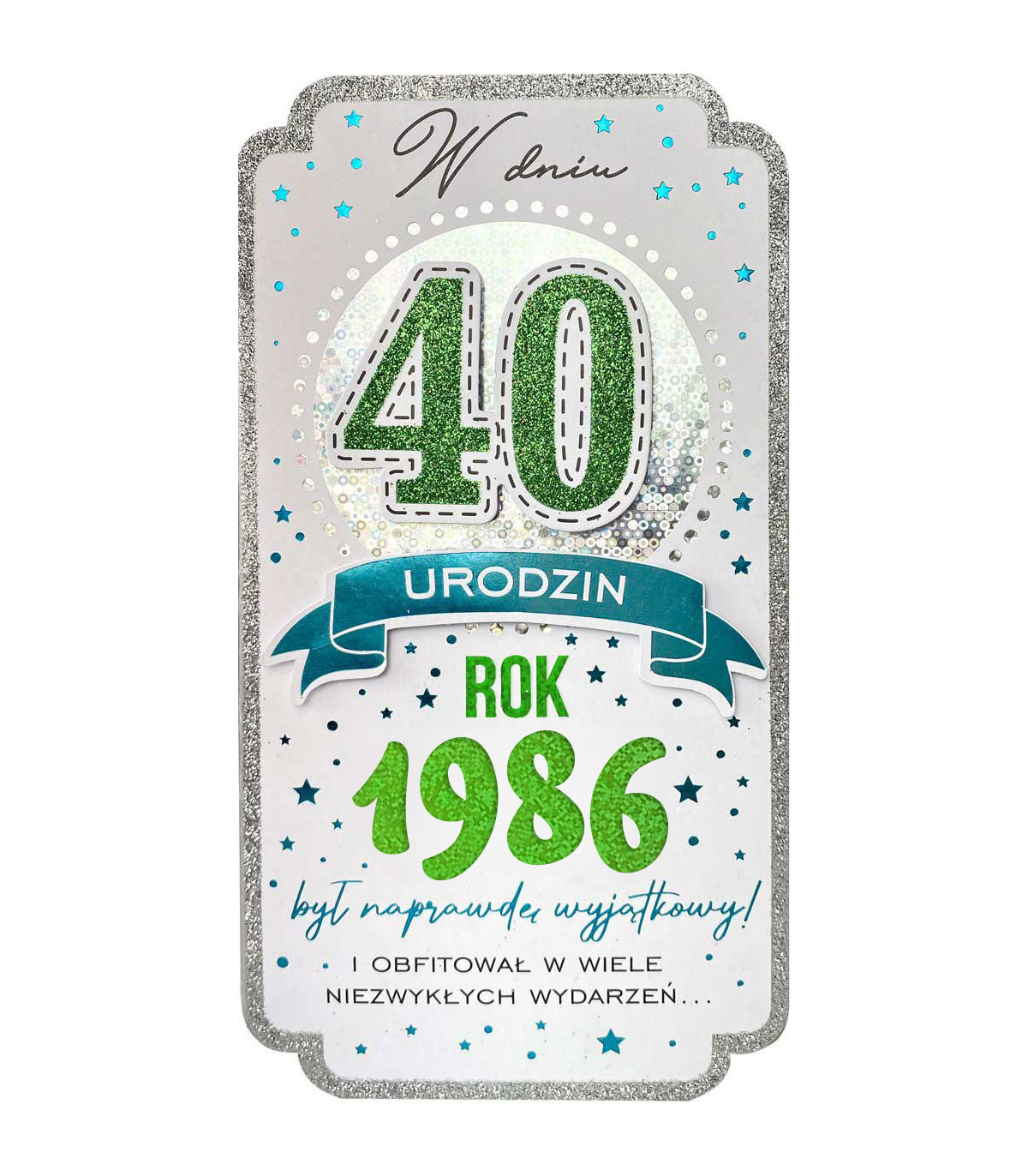 Kartka dla urodzonych w 1986 roku na 40 urodziny PM450