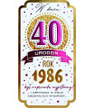 Kartka z okazji 40 urodzin dla urodzonych w 1986 roku PM449