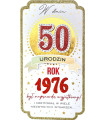 Kartka dla urodzonych w 1976 roku na 50 urodziny PM451