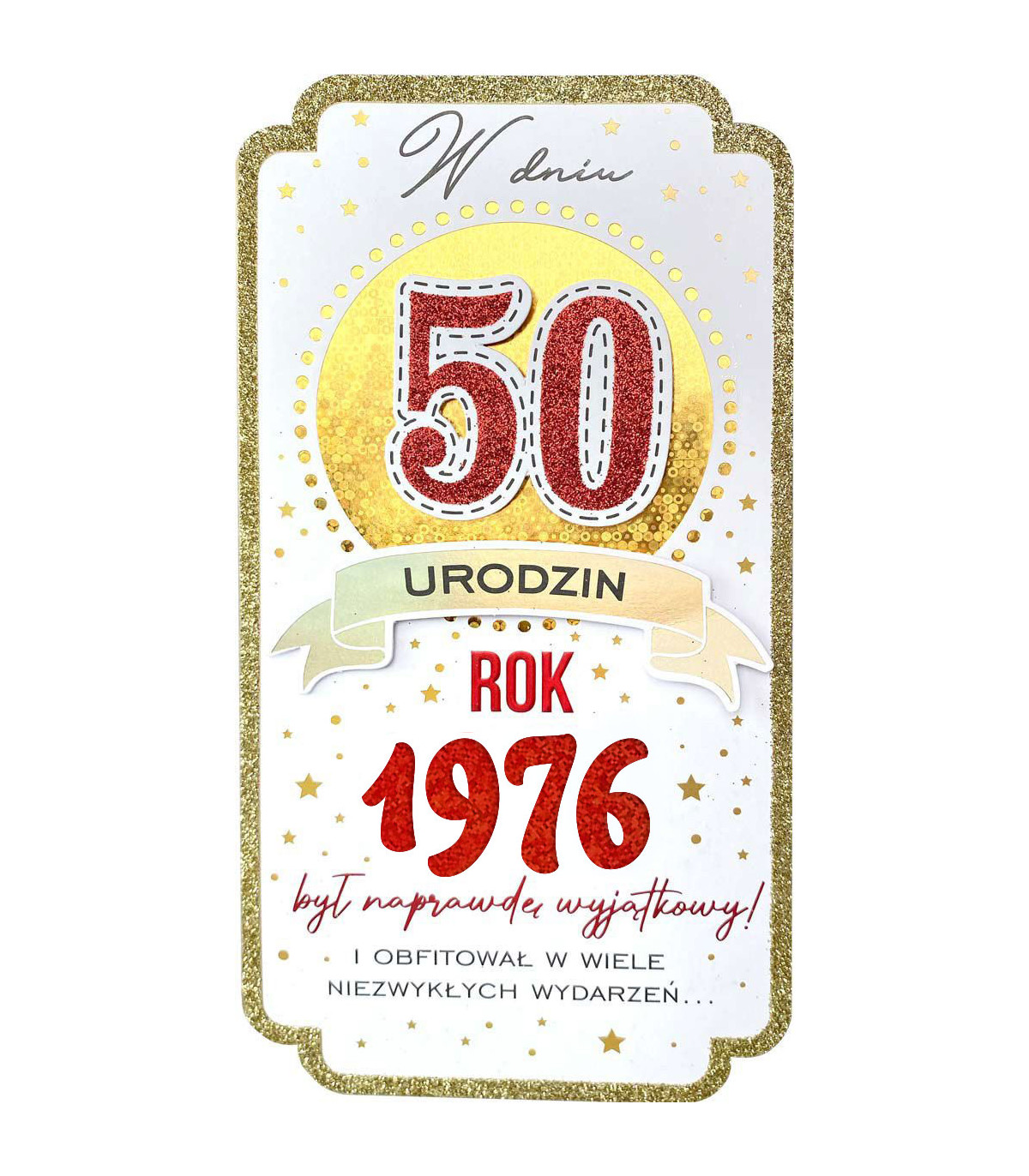 Kartka dla urodzonych w 1976 roku na 50 urodziny PM451