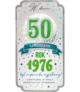 Kartka z okazji 50 urodzin dla urodzonych w 1976 roku PM452