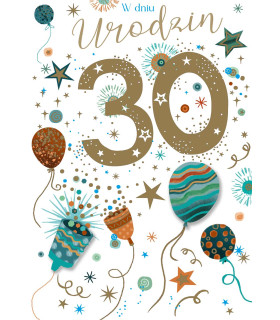 Kartka z życzeniami na 30 urodziny DK1394