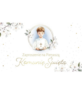 Zaproszenie na Komunię od Chłopca mix 10 szt. ASZP88