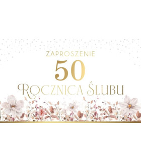 Zaproszenia na 50 Rocznicę Ślubu Złote Gody mix 10 szt. ASZP110