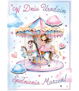 Kartka urodzinowa dla Dziewczynki słodka, urocza GM1256