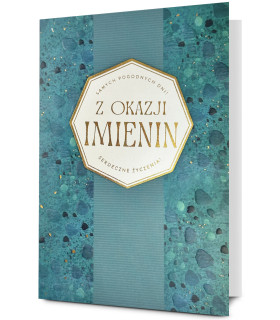 Kartka na Imieniny z życzeniami, elegancka HM3391