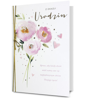 Kartka urodzinowa bogato zdobiona, romantyczna HM2925