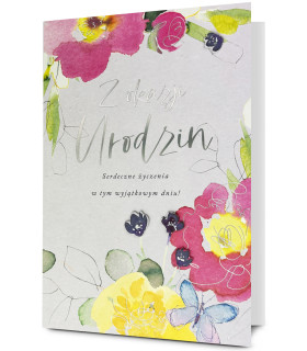 Kartka urodzinowa bogato zdobiona, romantyczna HM2931