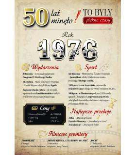 Kartka dla urodzonych w 1976 roku na 50 urodziny GM1247
