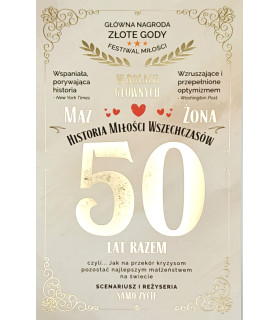 Kartka na 50 Rocznicę Ślubu Złote Gody JCX254
