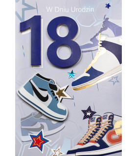 Kartka na osiemnastkę dla Chłopaka sportowca M1076