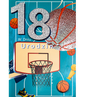 Kartka na 18 urodziny z życzeniami dla Chłopaka M1075