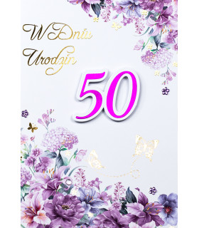 Kartka z okazji 50 urodzin z mądrymi życzeniami M1068