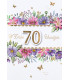 Kartka z okazji 70 urodzin bogato zdobiona M1066