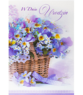 Kartka na urodziny 3D z pięknymi życzeniami 7M110