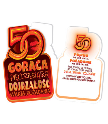 Kartka z okazji 50 urodzin z super życzeniami dla Kobiety SH18
