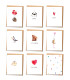Miłosne Kartki mini na walentynki z kopertką mix 9 szt. LMZ9