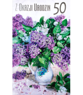 Kartka na 50 urodziny z życzeniami A1105/50