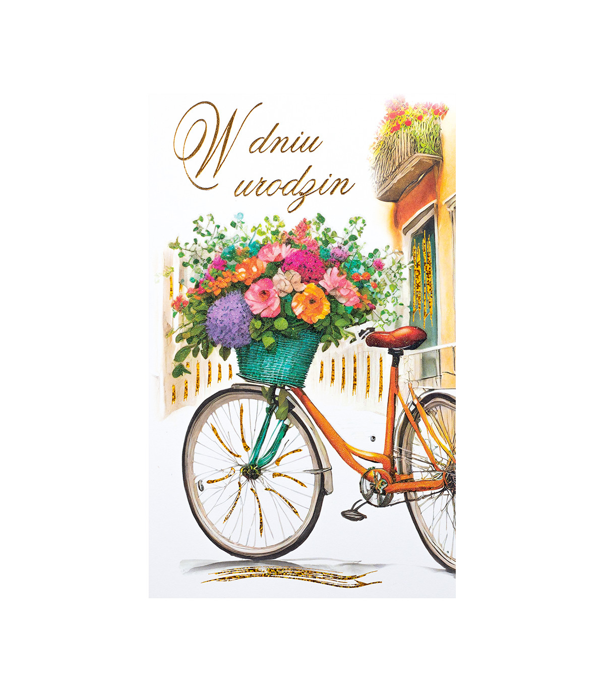 Kartka urodzinowa z życzeniami, dla Rowerzystki A1113