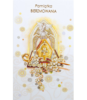 Kartki na Bierzmowanie delikatne, eleganckie  A19617