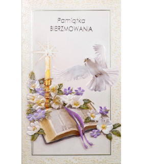 Kartki na Bierzmowanie delikatne, eleganckie  A19642