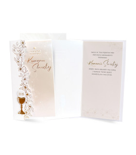 Prezent na Komunię, Kartka z życzeniami PM458