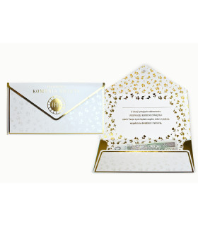 Koperta ozdobna na prezent na Komunię elegancka PCKOP47