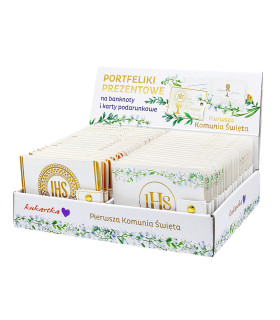 Portfeliki na prezenty Komunijne zestaw 36 szt. PORZK