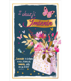 Kartka imieninowa z pięknymi życzeniami IM15