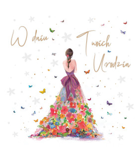Kartka urodzinowa dla eleganckiej Przyjaciółki KWA7