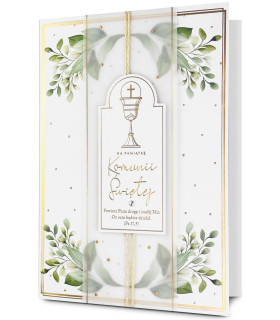 Pamiątka Komunijna Kartka pięknie zdobiona HM1194K