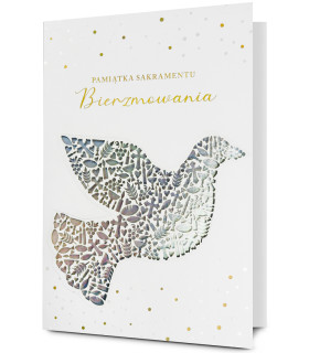 Kartka na Bierzmowanie z życzeniami pięknie zdobiona HM1190B