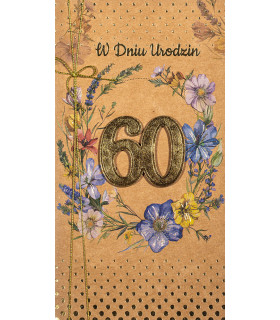 Kartka z okazji 60 urodzin z super życzeniami 6M315
