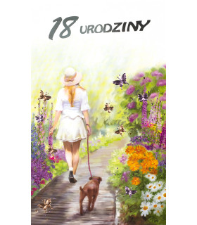 Kartka na 18 urodziny z życzeniami dla Dziewczyny 15A6470/18