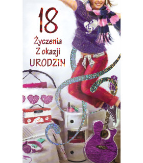 Kartka na osiemnastkę dla super Dziewczyny 17A689/18