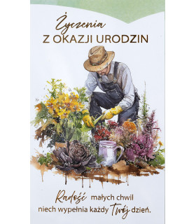 Kartka urodzinowa dla Mężczyzny ogrodnika, działkowca 15A6588B