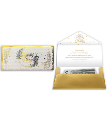 Koperta na prezent ślubny banknoty, karty, vouchery PDKOP19