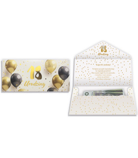 Koperta na prezent na 18 urodziny pieniądze, banknoty PDKOP8