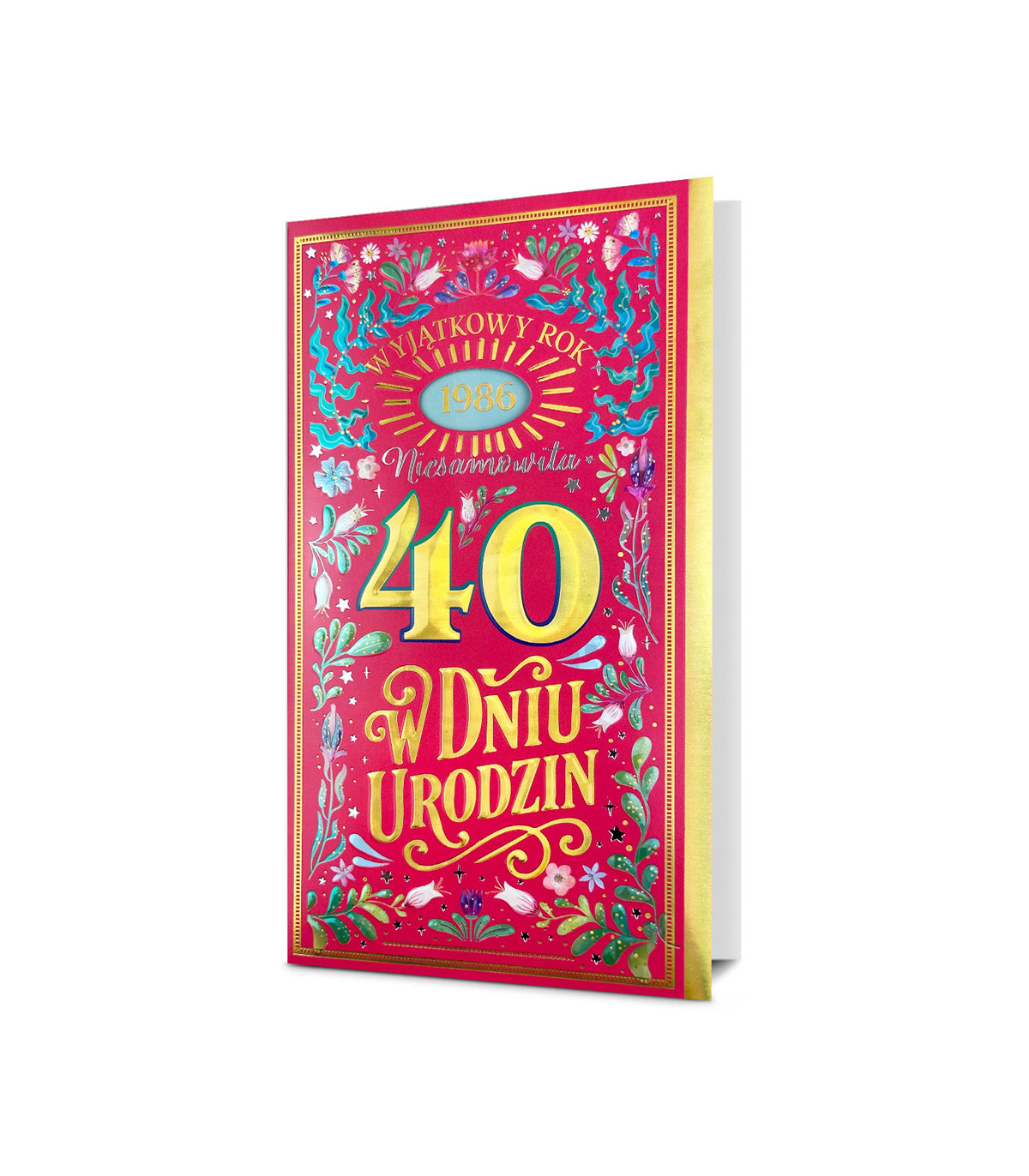 Kartka na 40 urodziny dla Przyjaciółki urodzonej w 1986 roku HM3616