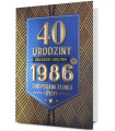 Kartka na 40 urodziny dla idealnego Faceta urodzonego w 1986 roku HM3628