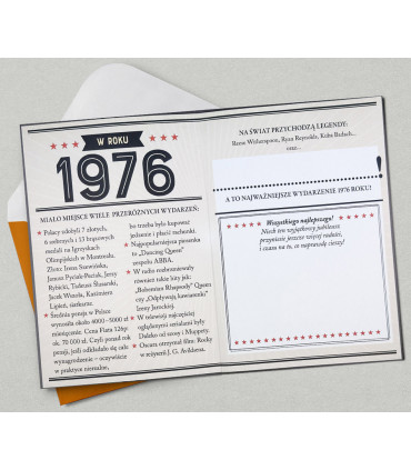 Kartka na 50 urodziny dla Mężczyzny urodzonego w 1976 roku HM3629