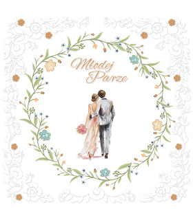 Kartka ślubna z życzeniami dla Młodej Pary KWB4