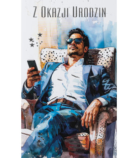 Kartka urodzinowa dla Mężczyzny, Kolegi, Przyjaciela A1031B