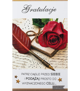 Kartka z Gratulacjami bez życzeń, elegancka A4002G